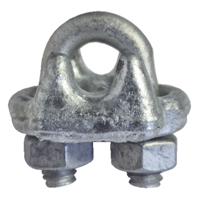 NUDO-38-FJG - Nudo de Perro Abrazadera / Acero Forjado / Cable 3/8" / Galvanizado por Inmersión / Torque 55 N·m / Torre y Mástil