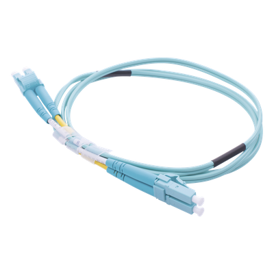 LP-FOM3-LCLC-R01 - Jumper de Fibra Óptica / OM3 50/125 / LC-LC Dúplex / OFNR Riser / 2.0 mm / 1 Metro (3.28 Pies)