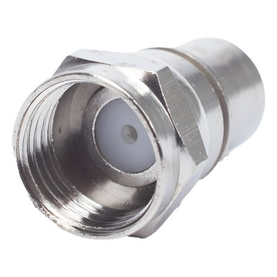TT-CON-537 - Conector F Macho / Plegable con PIN / Cable RG-6 / Cuerpo Bronce Niquelado / Contacto Oro / Aislante Teflón