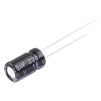 CE220/16V - Capacitor Electrolítico Radial / 220 µF / 16 Vcc / 105 °C / 6.3 x 11 mm