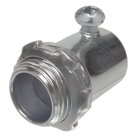 HUB-2005 - Conector para Pared Delgada / 1 1/4" (32 mm) / Tornillo de Fijación / Acero / 2.27" x 2.03" x 2.27" (57.65 x 51.56 x 57.15 mm)