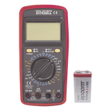 DT9205AKIT - Multímetro Digital / Pantalla LCD 67 x 42 mm / 1999 Recuentos / 600V CC/CA CAT II / Corriente 10A / Resistencia 200 MΩ / Prueba HFE Transistores