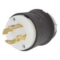 HUB-HBL-2721 - Clavija Industrial con Bloqueo de Media Vuelta / 30 A / 250 V CA / 3 Polos 4 Hilos / NEMA L15-30P / 2.75 x 2.33 in (7.0 x 5.9 cm)