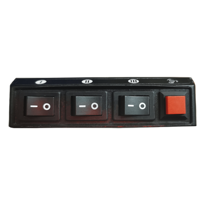 XDKQH01 - Switch de Control / 4 Interruptores / 12 VCC / 15 A / 104x55x33 mm / 4.09x2.17x1.30 in