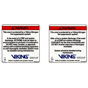Señalamiento de Advertencia Exterior Nitrogeno | Sistemas de Extinción Oxeo