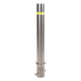 XB-900-F - Bolardo Fijo / Acero Inoxidable 304 / 900 mm (35.4 in) / Diámetro 114 mm / Espesor 2 mm / Acabado Pulido
