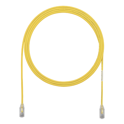 UTP28SP3YL - Cable de Parcheo Cat6 / UTP 28AWG / 3.8 mm Diámetro / 0.91 m (3 Pies) / Amarillo / CM-LSZH / PoE BT