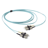 FJ2-SCSC5L-03AQ - Jumper de Fibra Óptica / Multimodo 50/125 OM3 / SC-SC Duplex / OFNR / Aqua / 3 Metros (9.84 Pies)