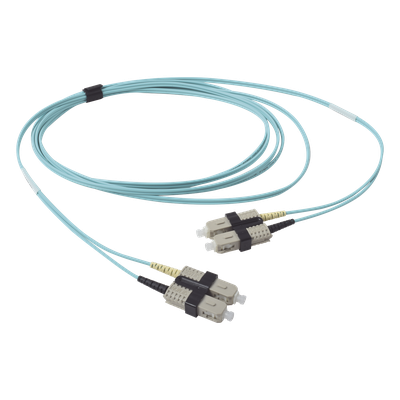 FJ2-SCSC5L-03AQ - Jumper de Fibra Óptica / Multimodo 50/125 OM3 / SC-SC Duplex / OFNR / Aqua / 3 Metros (9.84 Pies)