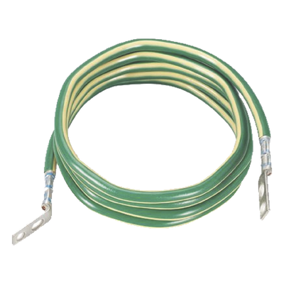 GJ672UH - Jumper para Aterrizar Equipos / 6 AWG / 1.83 m (6 ft) / Terminal M6 45° y Recta / Cobre / TIA-607-C