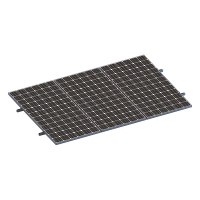 VEKTORMINIKIT1X3 - Kit Minirieles para Panel Solar / Arreglo 1x3 / 3 Paneles de 35mm / Montaje Plano en Lámina / 8 Rieles / Sujetadores Incluidos