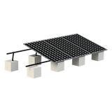 VEKTOR8BLK - Montaje para Panel Solar / Riel 8 de 5400mm (17.7 pies) / Módulos 30-35mm / Inclinación 20°-45° / Velocidad Viento 136km/h / Anodizado Negro