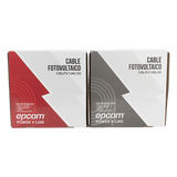 KIT2CBLPV10RB/50 - Kit de 2 rollos de 50 metros de cable fotovoltaico de cobre, rojo y negro, calibre 10 AWG (6mm²), Tipo PV,  1000/2000 V y 120°C.