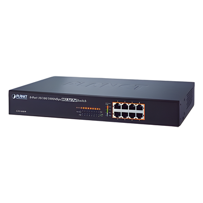 GSD-808HP2 - Switch no administrable de 8 Puertos 10/100/1000 Mbps con High PoE 802.3at, 240W potencia total