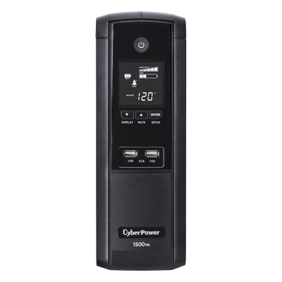 BRG1500AVRLCD5Y - UPS de 1500 VA/900 W, Topología Línea Interactiva, Entrada 120 Vca NEMA 5-15P, Tipo Torre, Con 12 Tomas NEMA 5-15R, 5 años de garantía