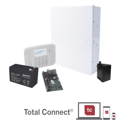 VISTA48LANTB8AH - Panel de alarma VISTA-48LA / teclado alfanumérico con receptor RF / batería 12 V 9 Ah / transformador 16.5 Vca / gabinete