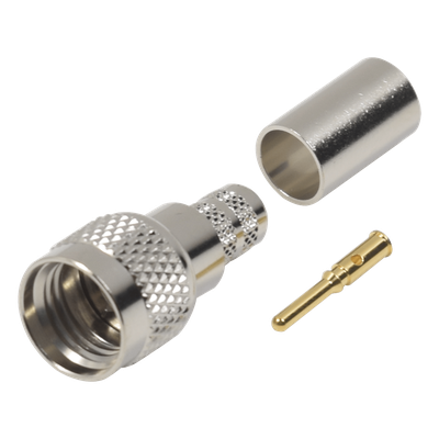 RFU-600-1X - Conector Mini-UHF Macho / 50 Ohm / Anillo Plegable / LMR-240, RG-8/X, Belden 9258 / 0.24 m (0.8 ft) Cable