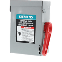 GNF321RA - Interruptor de Seguridad / 240Vca / 3 Polos / 30A / NEMA 3R / Sin Portafusibles / 0.91 kg / 2 pies