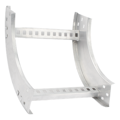 CHVI908R8X12AK - Curva Vertical de 90° / Perfil Z de Aluminio / Peralte 3 1/4" / Ancho 12" / Radio 8" / Interior y Exterior
