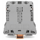 Borna de Paso para Corrientes Elevadas, 95 mm², POWER CAGE CLAMP, 2 Puntos de Conexión, 232 A, 1000 V, Montaje Carril DIN 35x15, Gris