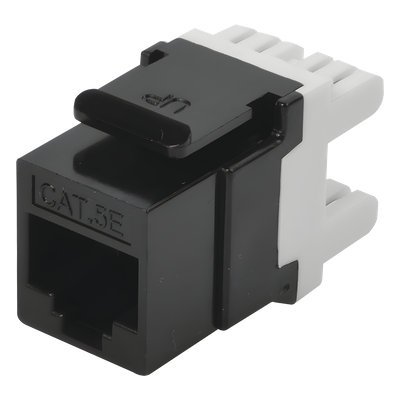 LP-KJ-549-BK - Módulo Jack Keystone / Cat5e / RJ45 / Terminación 180° / Sin Blindaje / 1 Puerto / Negro