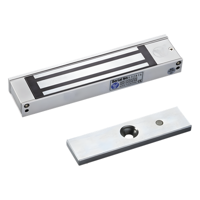 MAG-350S - Chapa Magnética / 350 lbs (158.8 kg) / Voltaje Dual 12/24 VDC / Sensor de Estado NO/COM / Aluminio Anodizado / Interior