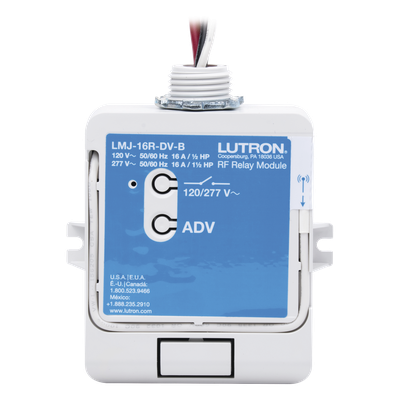 LMJ16RDVB - Módulo de Relé RF / 16 A / 120/277 V / Softswitch / Plenum / Clear Connect 434 MHz / 9 m (29.5 ft)