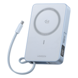 65958B - Banco de Energía Magnético Inalámbrico / 10000 mAh 36 Wh / Carga Rápida 30 W PD3.0/PPS/UFCS / Qi 2.2 25 W MPP / Cable USB-C Integrado 60 W / 254 g