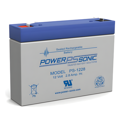 PS-1228 - Batería de Respaldo AGM/VRLA / 12V 2.8Ah / Terminales F1 / Vida Útil 5 Años / Certificación UL
