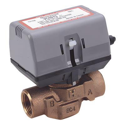 VC4011AK1000T - Válvula Motorizada de 2 Vías / Actuador Integrado / Conexión BSPT 3/4" / Control On/Off / 100-130 VCA / Flujo Bidireccional