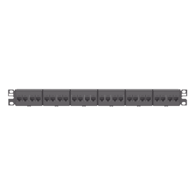 CP245E88BLY - Panel de Parcheo / 24 Puertos / Cat 5e / 1 UR / Plano / Negro