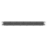 CP245E88BLY - Panel de Parcheo / 24 Puertos / Cat 5e / 1 UR / Plano / Negro