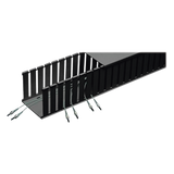 E4X4BL6 - Canaleta Ranurada de PVC sin Tapa, Fiber-Duct™, 4 in de Ancho, 4 in de Alto y 1828.8 mm de Largo, Color Negro