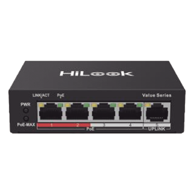 NS-0105P-35(B) - HiLook NS-0105P-35(B) switch No administrado Fast Ethernet (10/100) Energía sobre Ethernet (PoE) Negro