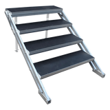 YSL1 - Escalera para Tarima / Altura Ajustable 100-170 cm (3.3-5.6 ft) / Ancho 100 cm (3.3 ft) / Superficie Antideslizante / Aluminio / Compatible Tarimas YS4