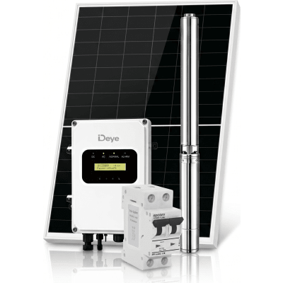 SP2200ACDCKIT - Kit de Bombeo Solar / 2200W (3 HP) / Controlador Híbrido AC/DC 136-264VAC / 108-403VCD / 2700W Fotovoltaico / Gabinete IP66 / Protección Eléctrica Integrada