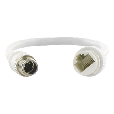 M12TORJ45 - Cable Adaptador M12 a RJ45 / Conector Industrial / Para Sistemas Móviles / Red Ethernet