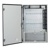 Z23C-S - Gabinete de Zona de Red / Montaje en Pared / 2 Switches Industriales / IP66 / UL Tipo 4/12 / Rieles DIN / Puerta Reversible