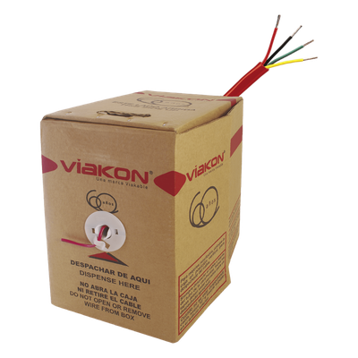 9424 - Cable FPLR / 4 Conductores / 18 AWG / 305 m (1000 pies) / Rojo / Riser / Blindado / UL 1424