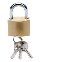 PST-A010-03 - Candado de Seguridad / Cuerpo Latón 40 x 40 mm / Perno Doble Sujeción / Argolla 6.2 mm / 3 Llaves / 560 gr