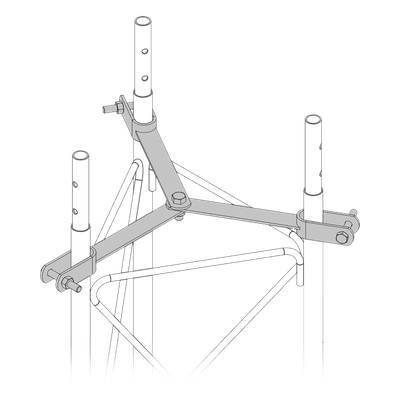 SJB-45 - Brida de Sujeción para Retenida / Compatible Torre STZ45 / Acero Galvanizado Electrolítico / Tornillería Grado 5