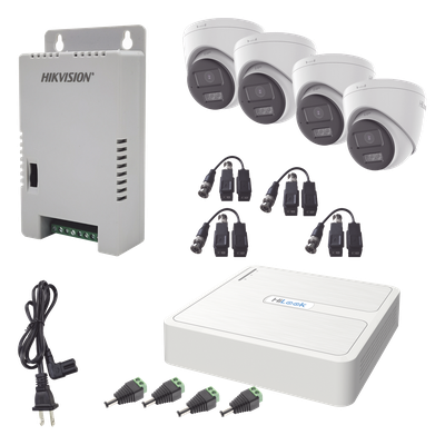 HL-1080P-4E-TWA - Kit de Videovigilancia TurboHD / 4 Canales / 1080p Lite / ColorVu / Dual Light 40 m (131.2 ft) / Audio Bidireccional / IP67