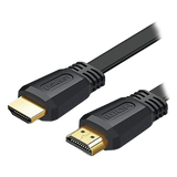 50821 - Cable HDMI 2.0 Plano de 5 Metros (16.40 Pies) / 4K@60Hz / HDR / 3D / HEC (Canal Ethernet HDMI) / ARC (Canal de Retorno de Audio) / Color Profundo de 48 Bits / Audio de 32 Canales / HDCP / Audio Dolby True HD 7.1 / 18 Gbps / EstaÑado y Triple Blindaje / A