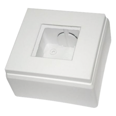 NX9008 - Caja de Superficie / 92x94x42 mm / ABS Blanco / Marco Embellecedor Incluido / 3.62x3.70x1.65 in