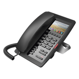 H5 - Teléfono IP Hotelero / Pantalla LCD Color 3.5" / 2 Líneas SIP / 6 Teclas Hotline / Puerto USB Carga / PoE 802.3af / Personalización Logo Hotel