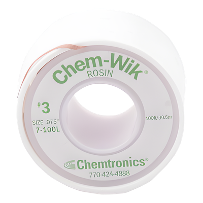 237-SO-086 - Rollo de Desoldar Chemtronics, 100 ft, 30 mts, 0.075 inches.