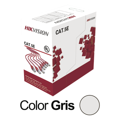 DS-1LN5E-S - Bobina de Cable UTP / Cat5E / 24 AWG / 305 m (1000 pies) / 100% Cobre / PVC CM / Interior / 100 MHz / PoE