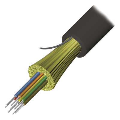 9GD8P006D-E201A - Cable de Fibra Óptica / 6 Hilos / Interior-Exterior / Tight Buffer / Dieléctrico / Plenum OFNP / Monomodo OS2 / 1 m (3.28 ft)