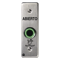 NT-SS002-ES - Botón de Salida NoTouch / Sensor IR / Acero Inoxidable 304 / Contacto Seco / LED Dual / Montaje Delgado 0.26"
