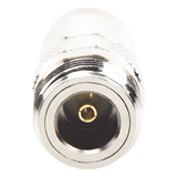 RFT-1234 - Adaptador RF Coaxial / TNC Macho a N Hembra / Montaje en Línea / Frecuencia 11 GHz / Bronce Niquelado / Contacto Oro / Aislante Teflón